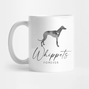 Whippet Dog Lover Gift - Ink Effect Silhouette - Whippets Forever Mug
